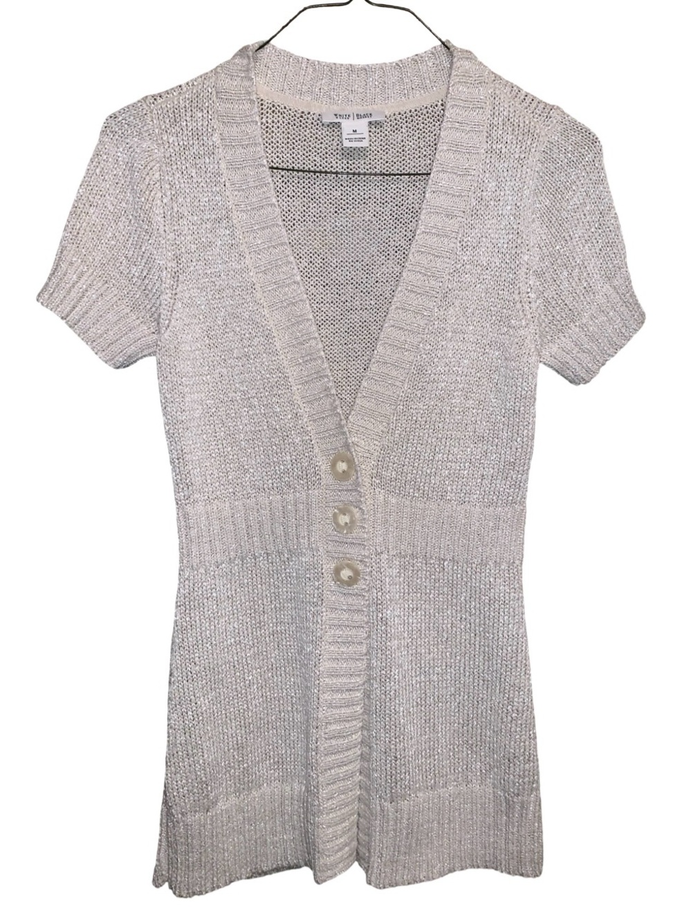 White House Black Market Long Short Sleeved Cardigan Sweater Size Medium